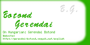 botond gerendai business card